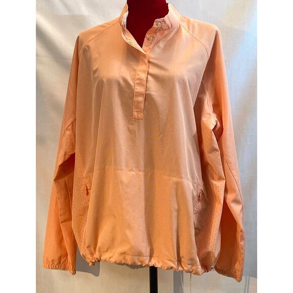 Eddie Bauer sun protecting womens extra large XL top orange white checked NWOT - Picture 1 of 10